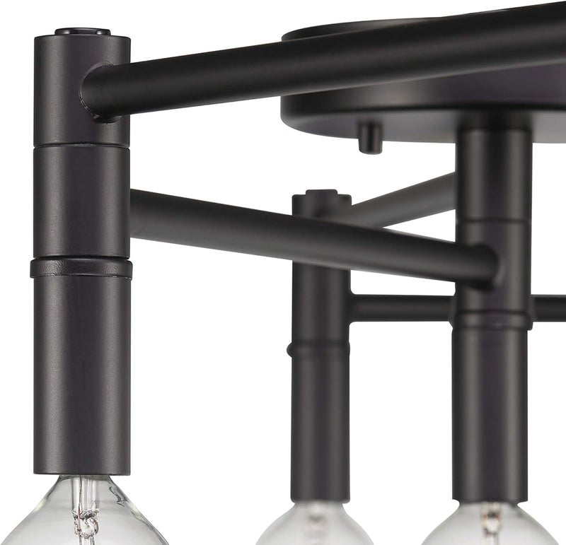 Globe Electric 59969 تيمبو إضاءة مسار قابلة للطي 5 مصابيح، أسود غير لامع - Image 5